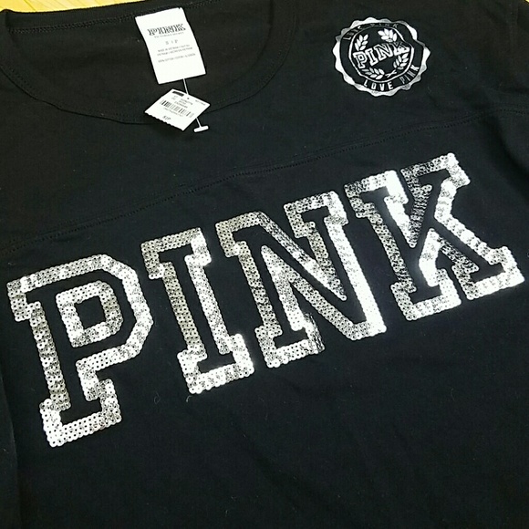 Pink Victoria's Secret Bling Shirt NWT - Picture 2 of 7